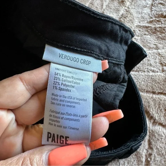 PAIGE Verdugo crop skinny jeans EUC - Picture 5 of 5